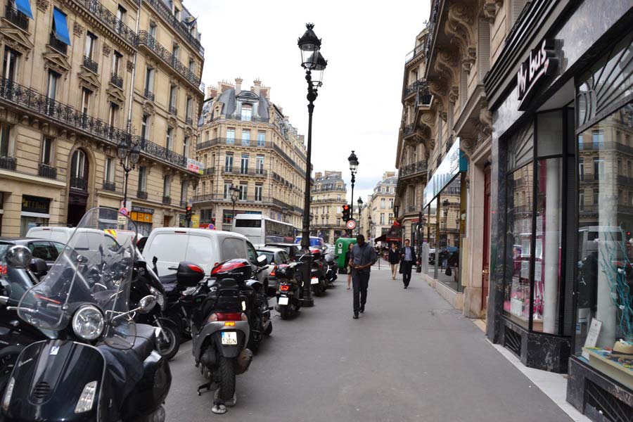 Motorcycles on Street of France