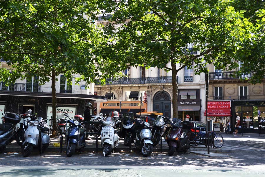 Scooters on Street of France